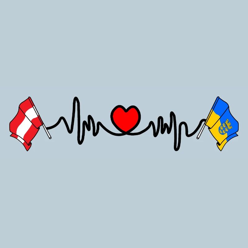 Lower Austria Flags Heartbeat