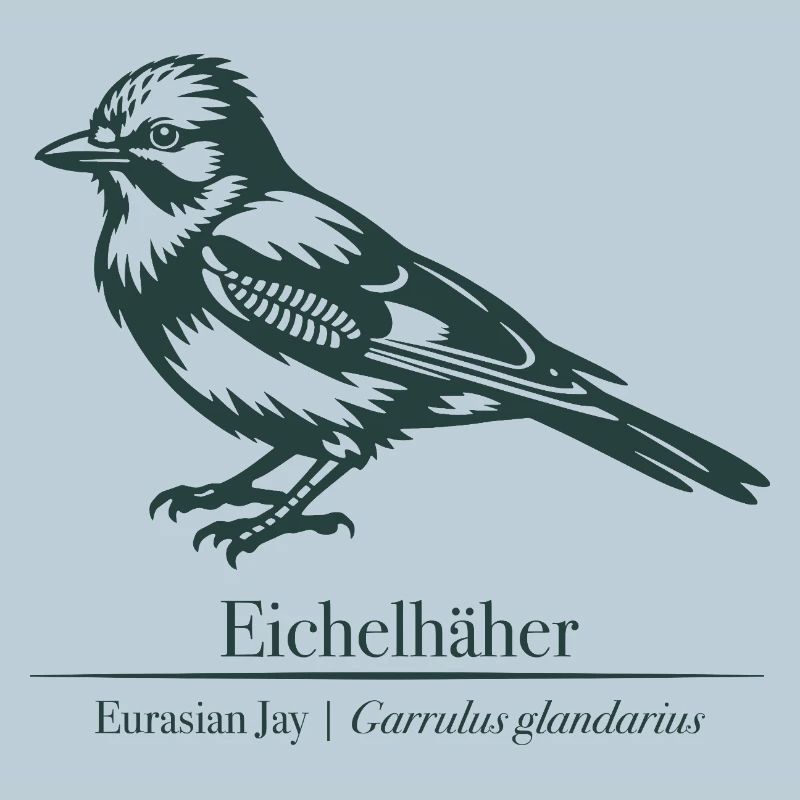 Jay Silhouette | Ornithology | Drawing