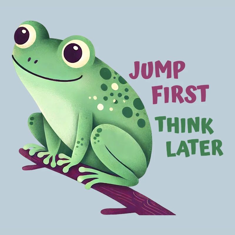 Grenouille avec citation
