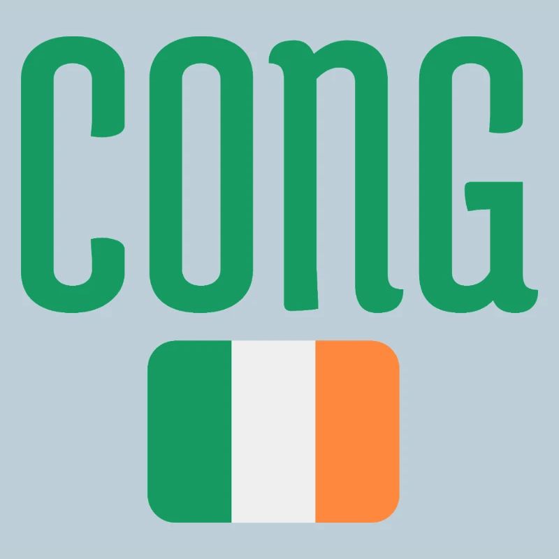 Typographie du drapeau irlandais des Cong