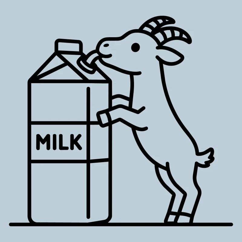 goat drinking milk
