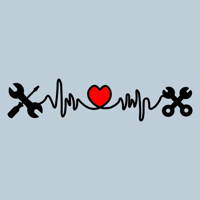 Tools with heart cardiogram