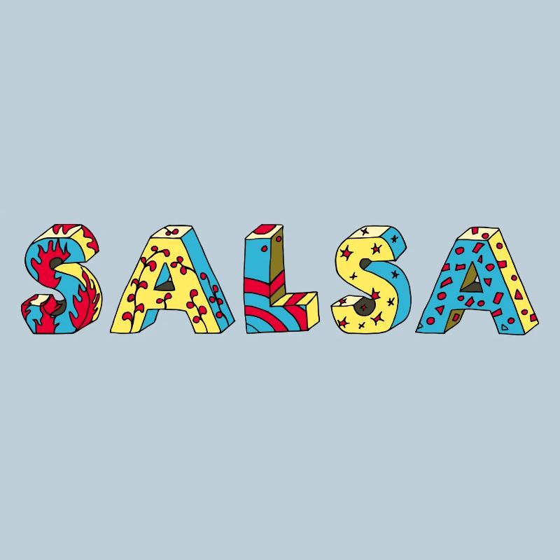 Logo positif cool Salsa Rueda Latino