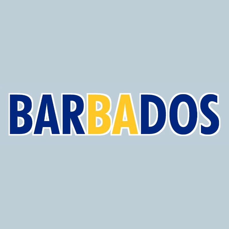 Lettrage de la Barbade - Caraïbes - Île