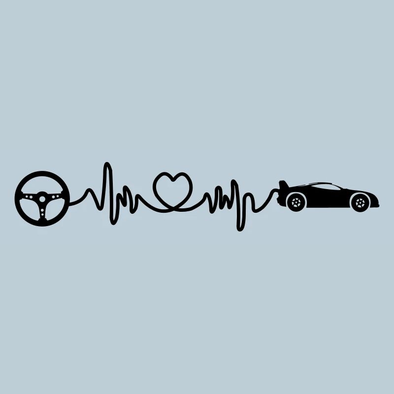 Cardio-Herzfrequenz eines Sportwagens mit Lenker