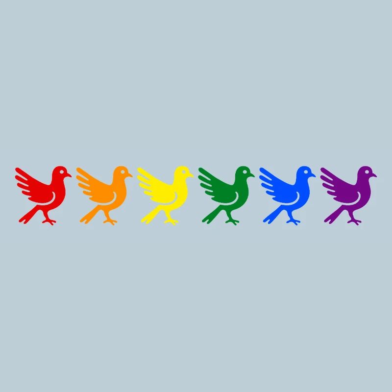 Regenbogen Tauben
