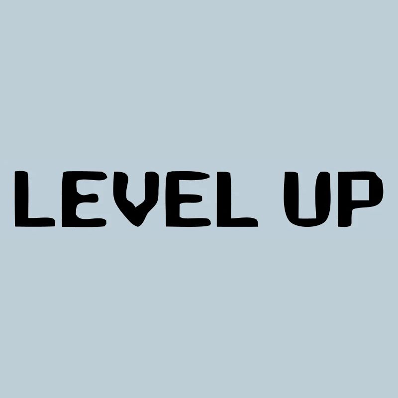 Level Up 8-Bit Schriftzug