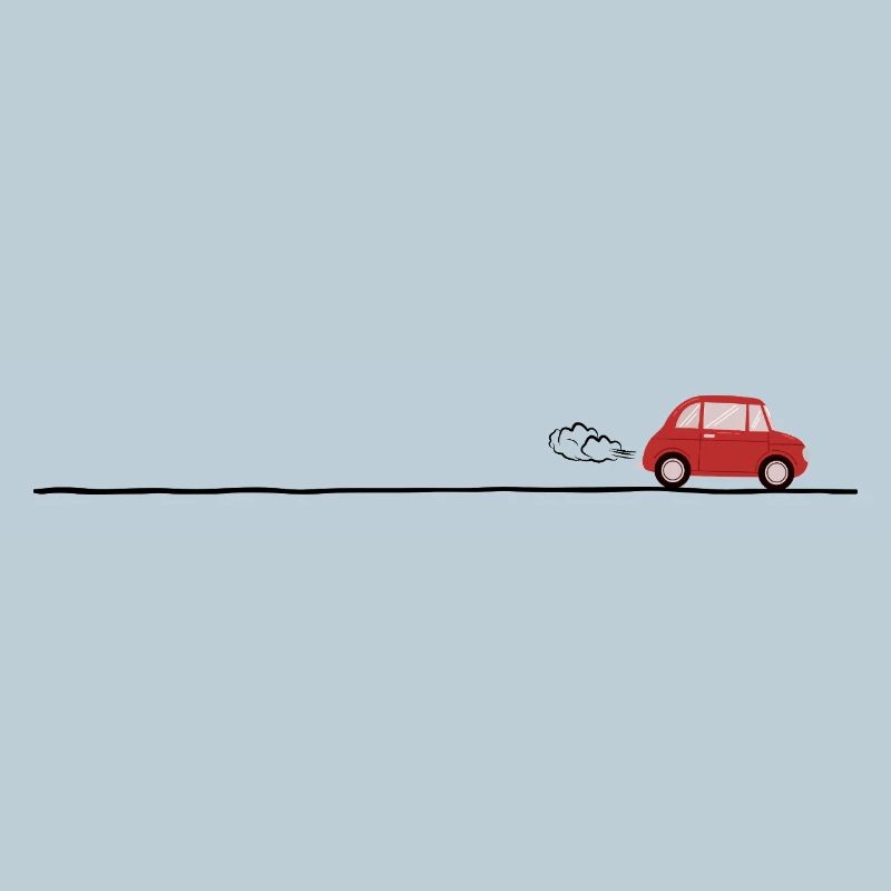 Rotes Auto auf der Straße