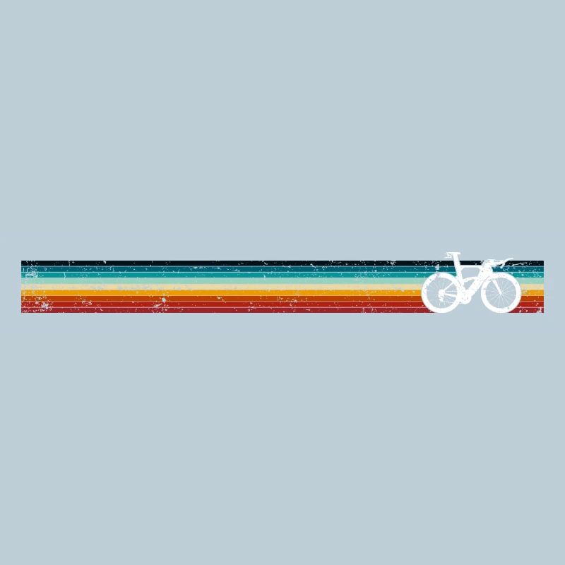 Vélo rétro sur des rayures arc-en-ciel