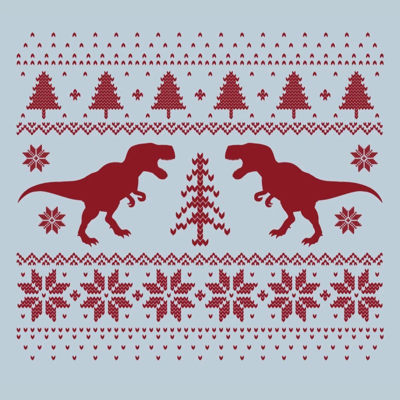 Dinosaurier-Weihnachtspullover