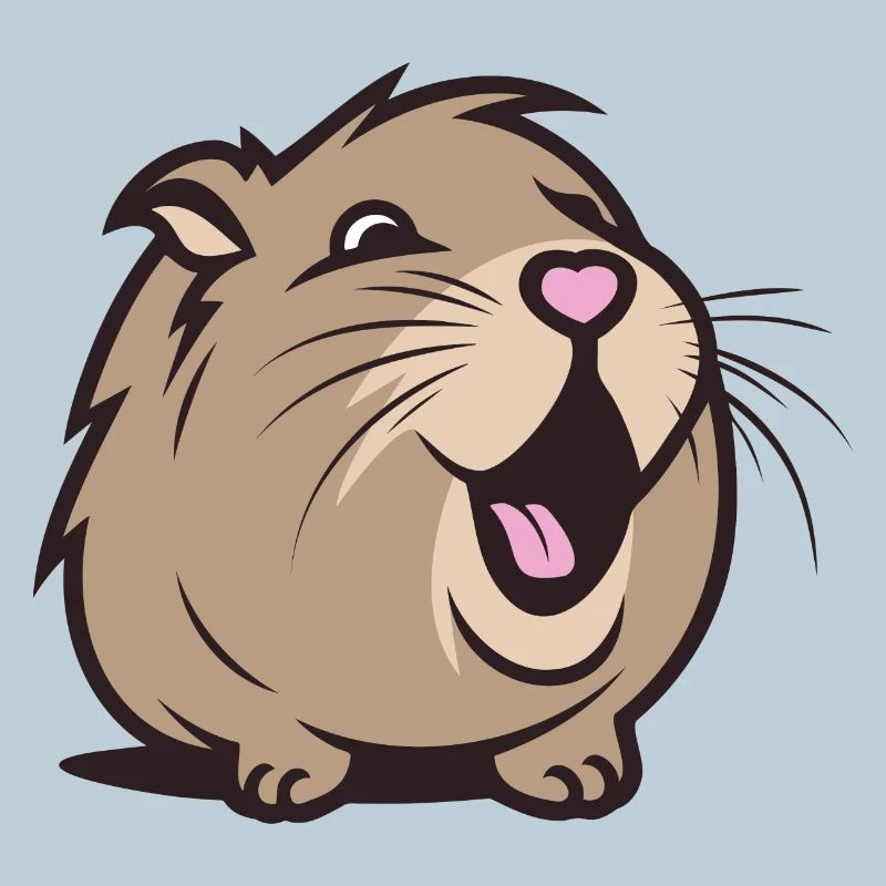 Capybara joyeux / Cobaye / Hamster – Cœur