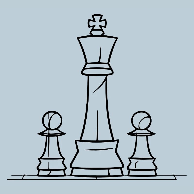 Chess Pieces Sketch