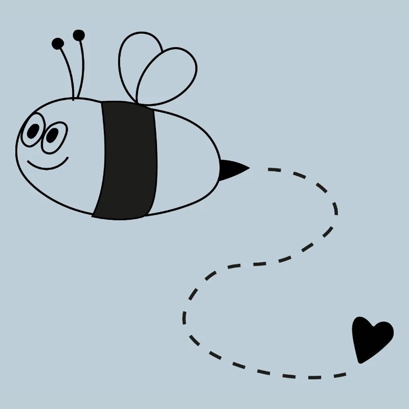 Bee with heart