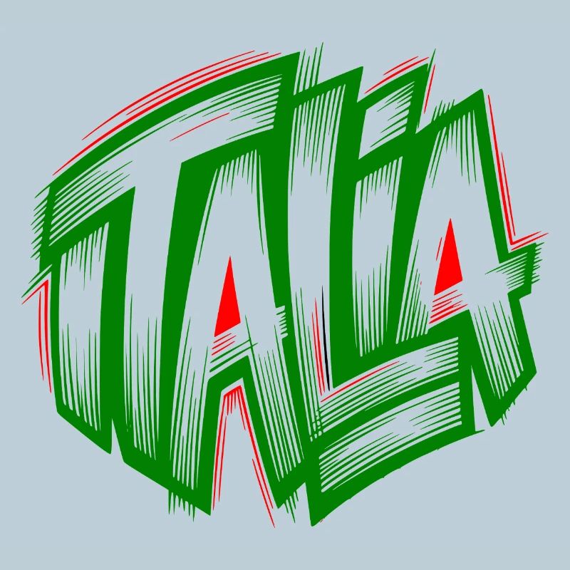 Italia Graffiti vert-rouge