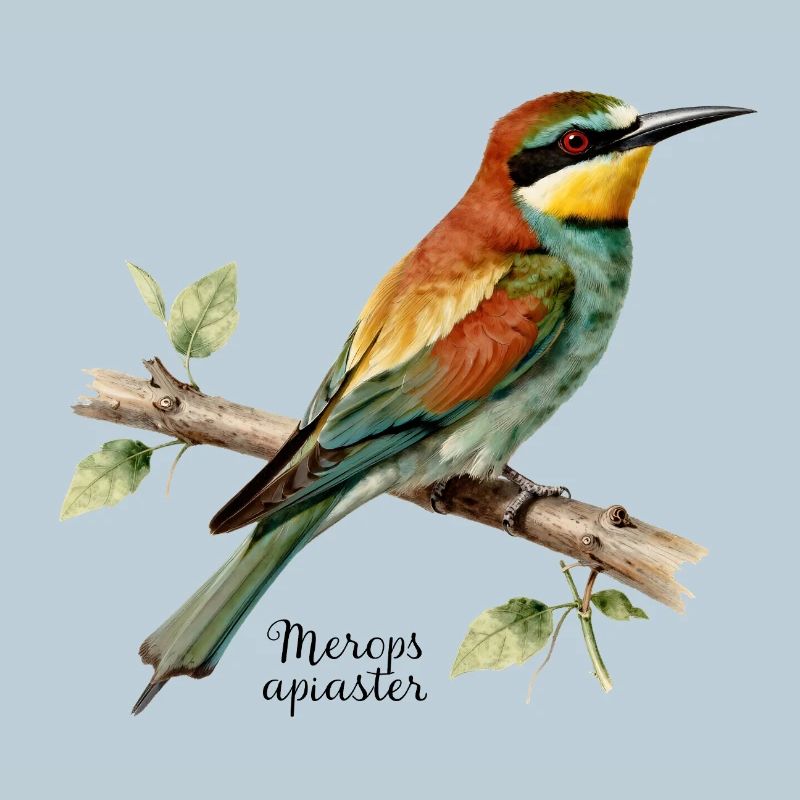 European bee-eater, illustration Merops apiaster