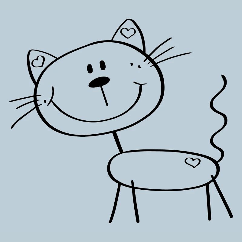 chat chiffre de bâton drôle - bande dessinée - Chats