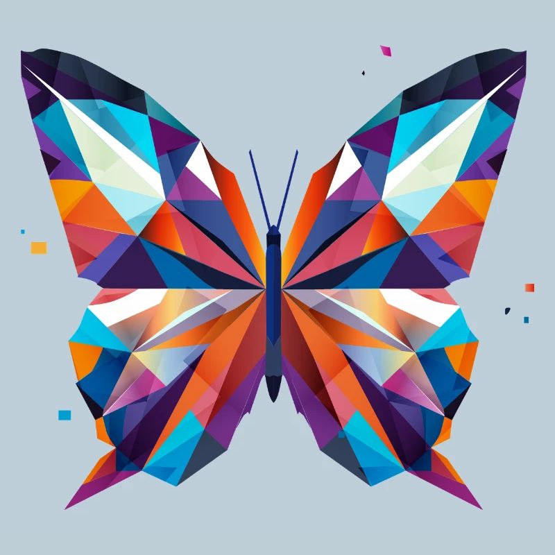 bunter Schmetterling in lebendigen Farben