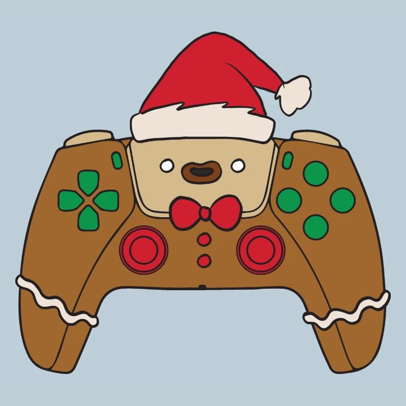 Gingerbread Video Game Controller Christmas Player