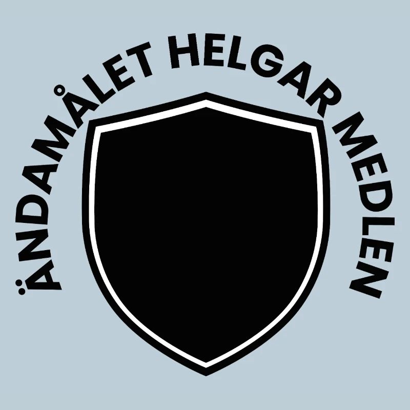 Shield emblem in black - minimalist