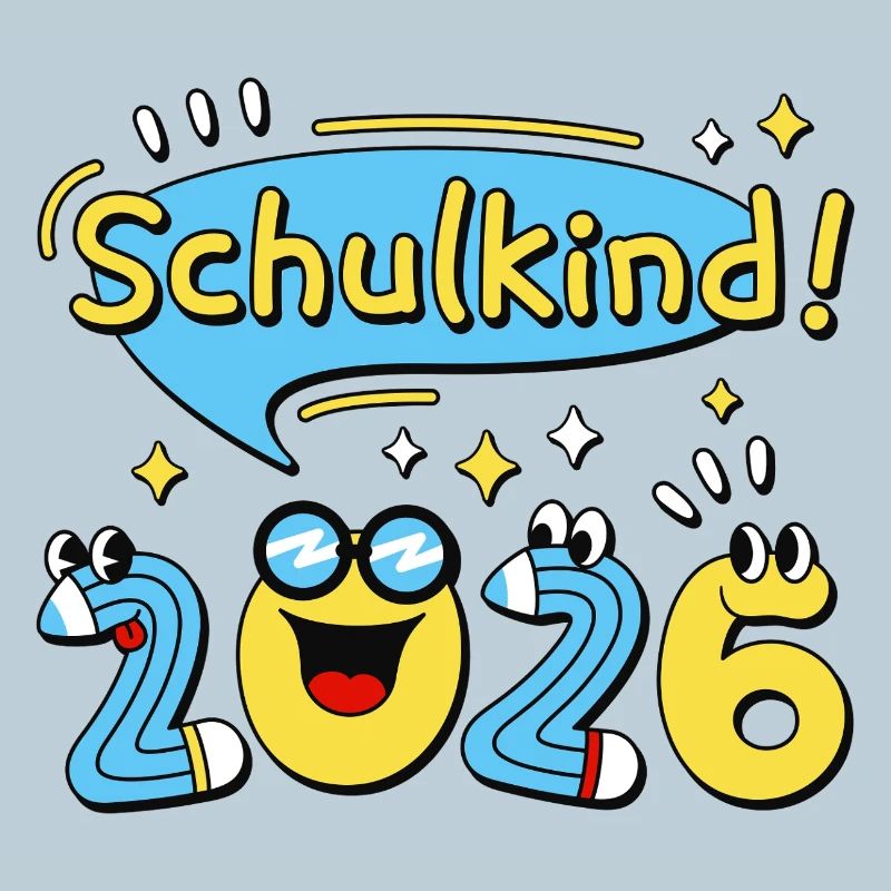 Schulkind 2026 Einschulung Schulanfang Comic