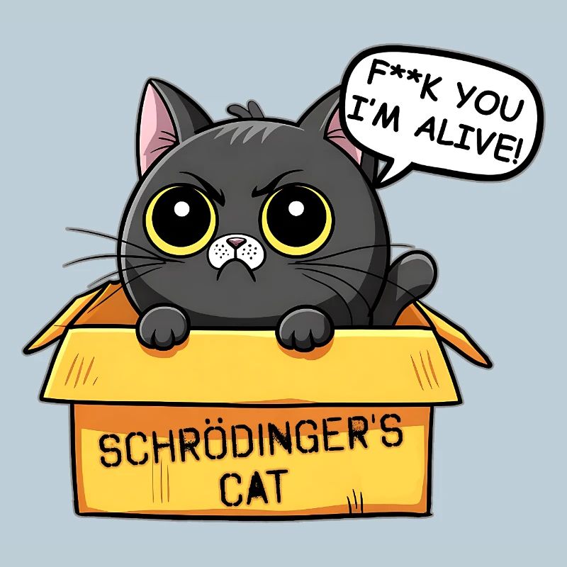 Schrodinger Cat Box Drôle de chat