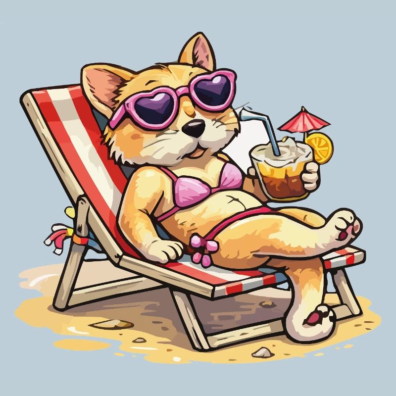 Katze mit Sonnenbrille