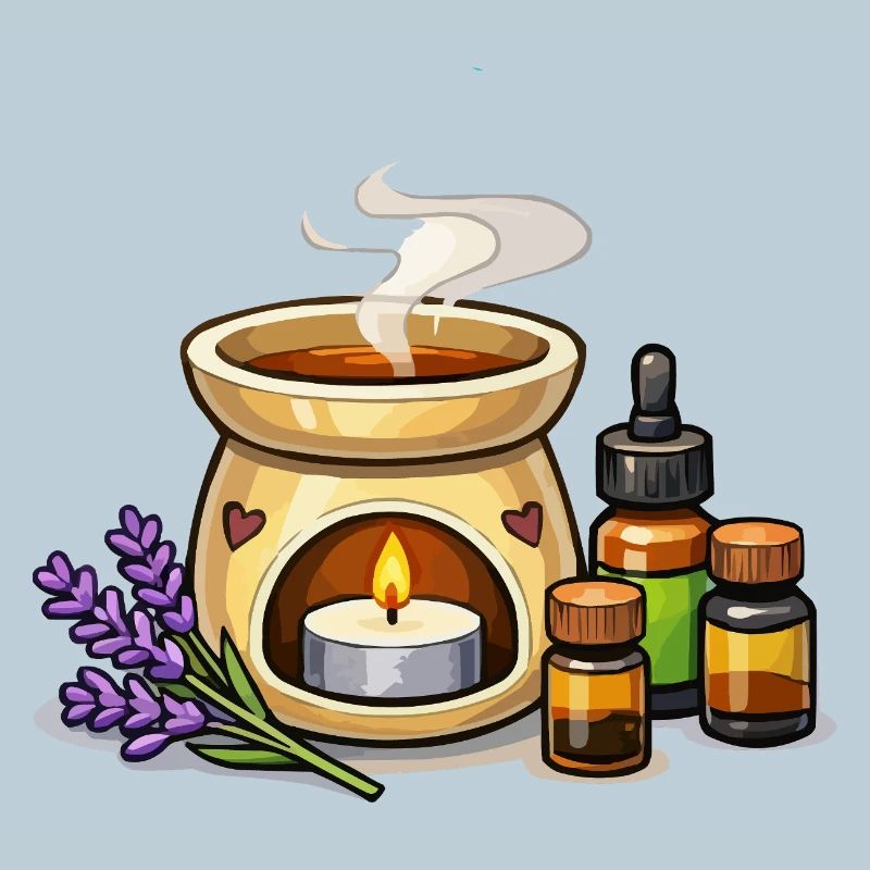 Lavender Scented Candle Warmer Set