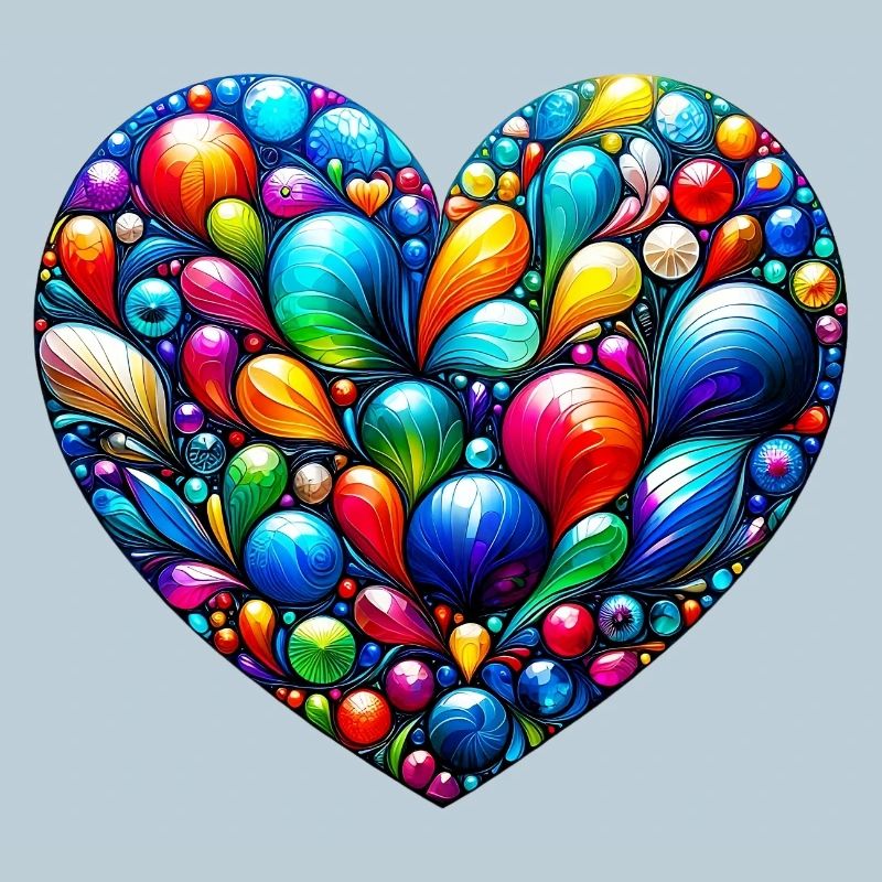 Coeur coloré
