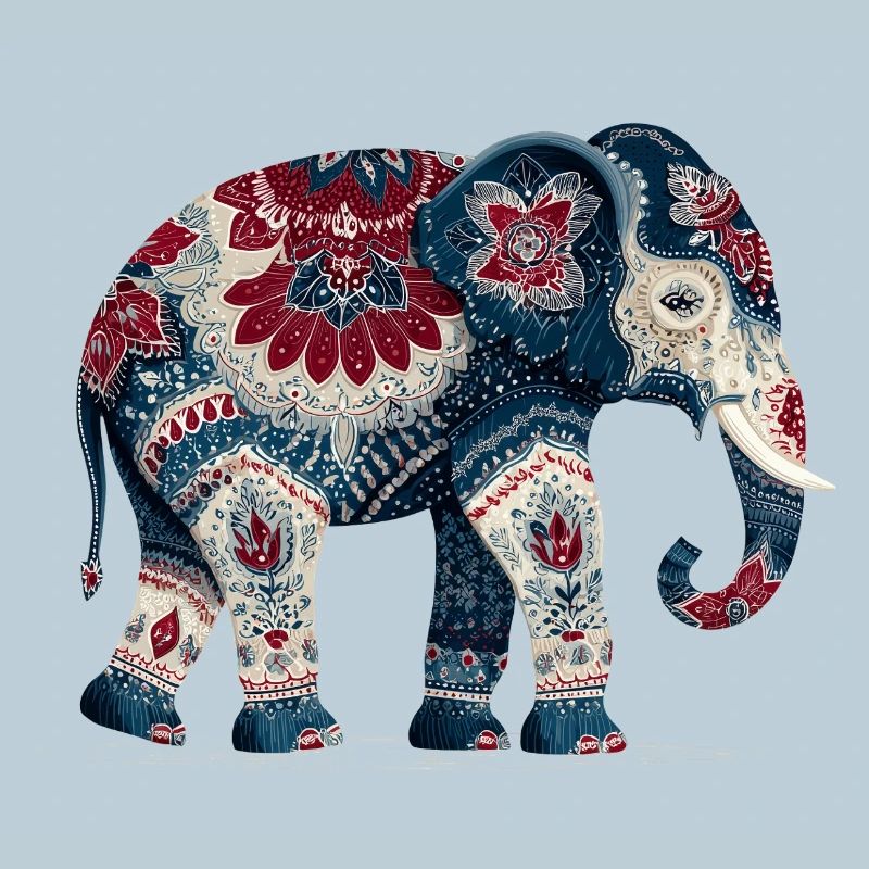 Indigo Blue Elephant