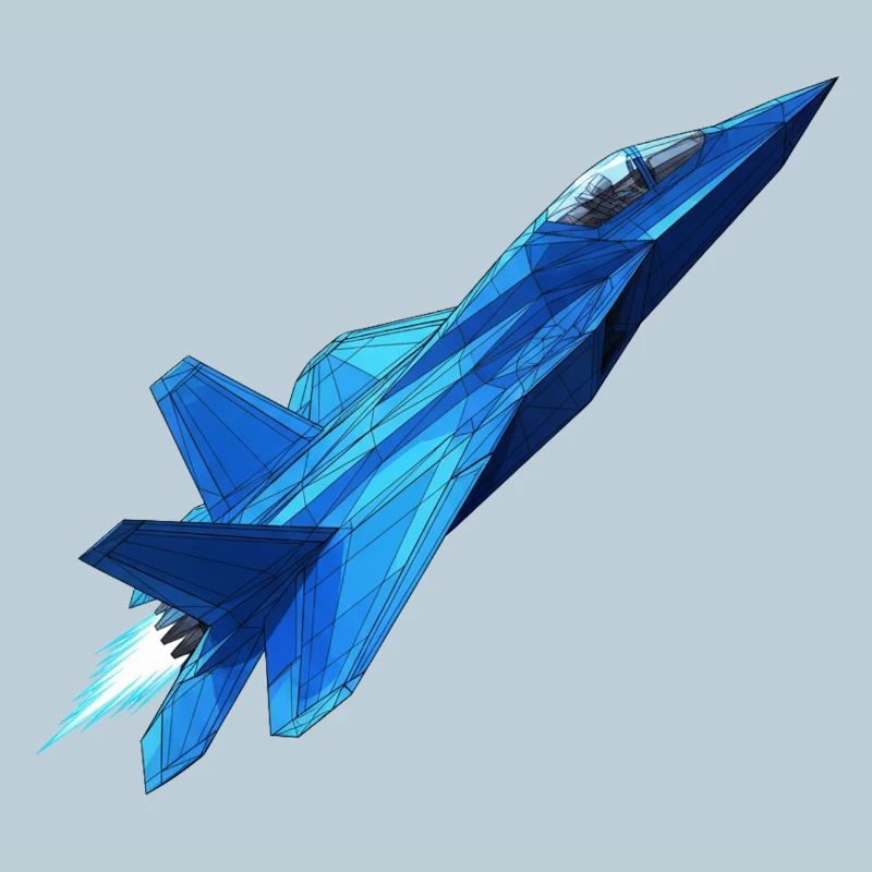 Jet de géométrie bleue