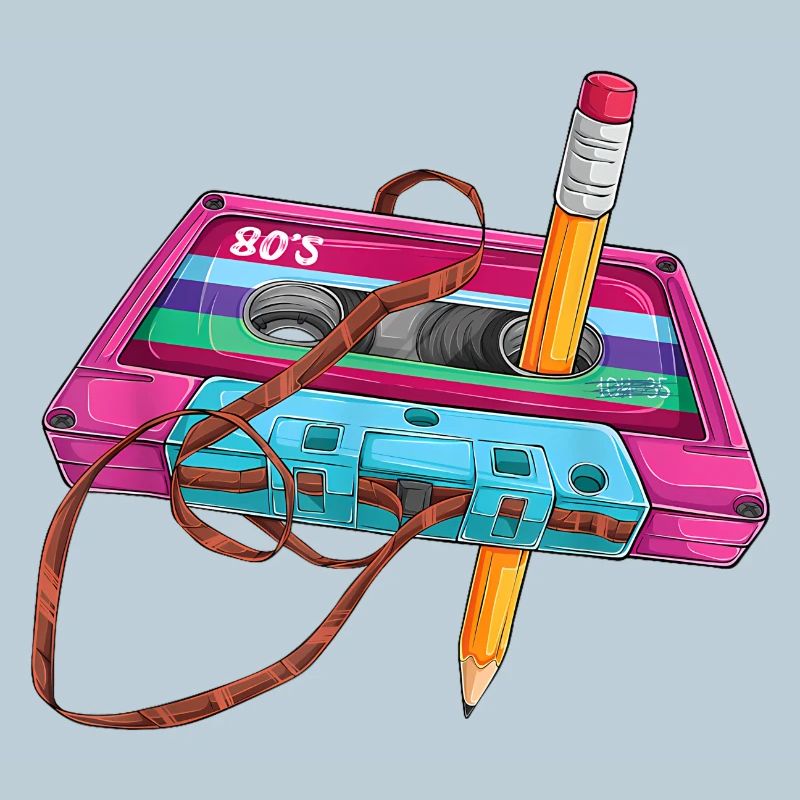 80er Kassette Stift