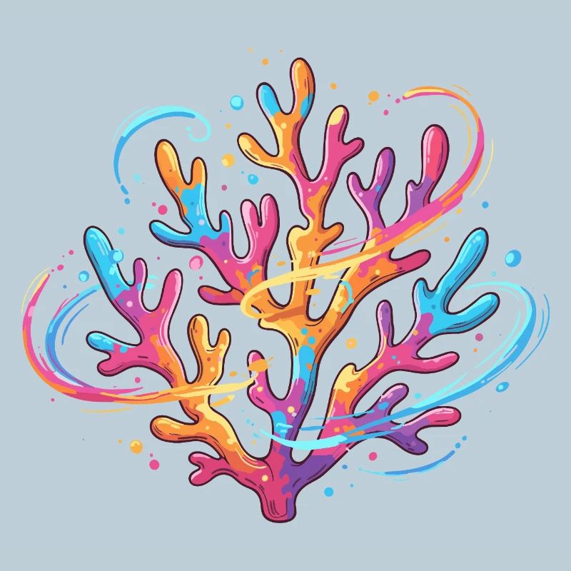 Colorful coral pattern