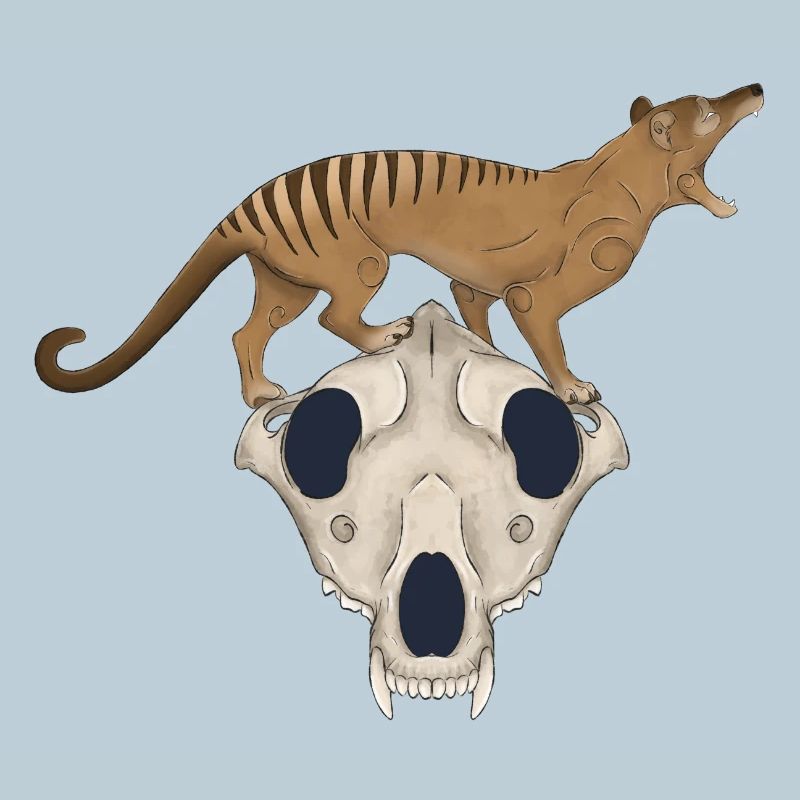 Thylacine Schädel - Tasmanischer Tiger Wolf Schädel
