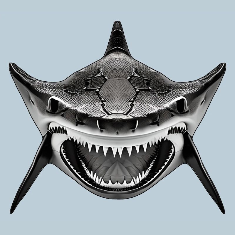 Requin avec la gueule ouverte