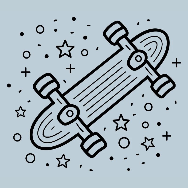 Dessin animé Skateboard