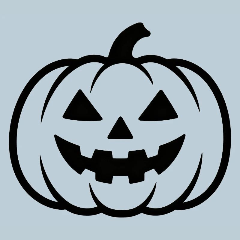 Halloween Pumpkin Face Silhouette