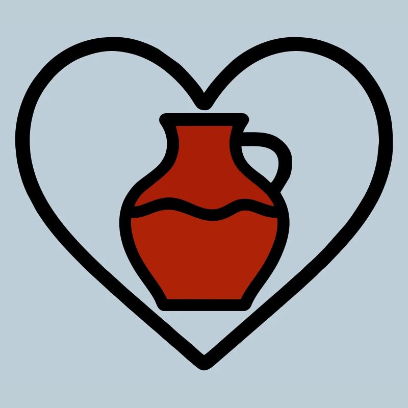 Ceramic Heart Vase Clay Creative Art
