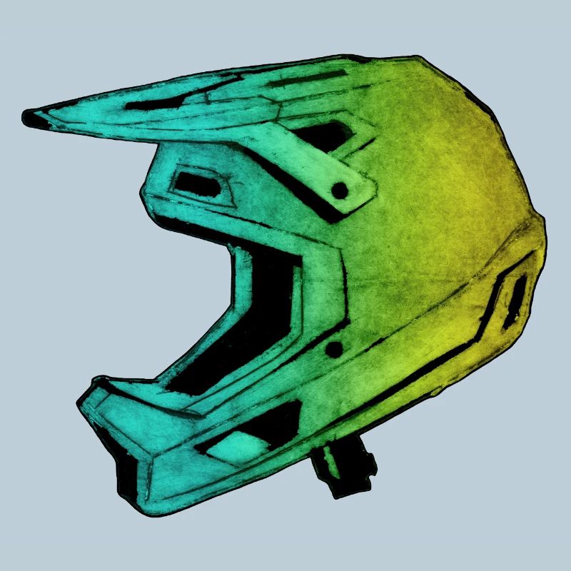 Casque VTT FullFace - Sculpté à la main et imprimable