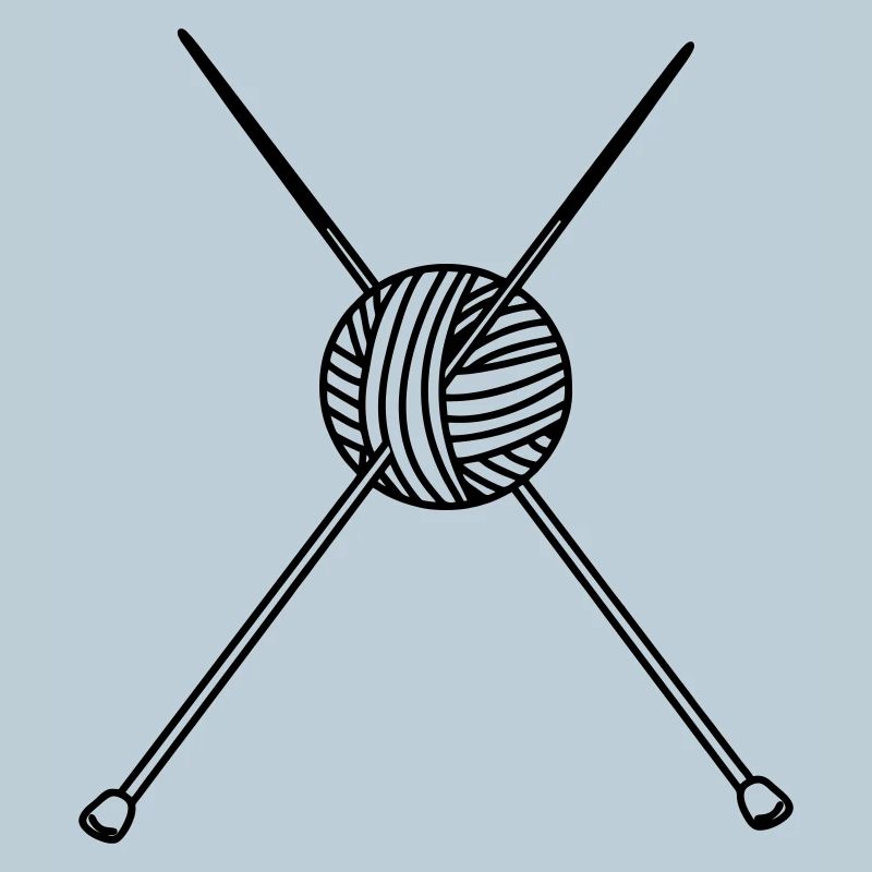 Stricknadeln mit Brötchenwolle Basteln
