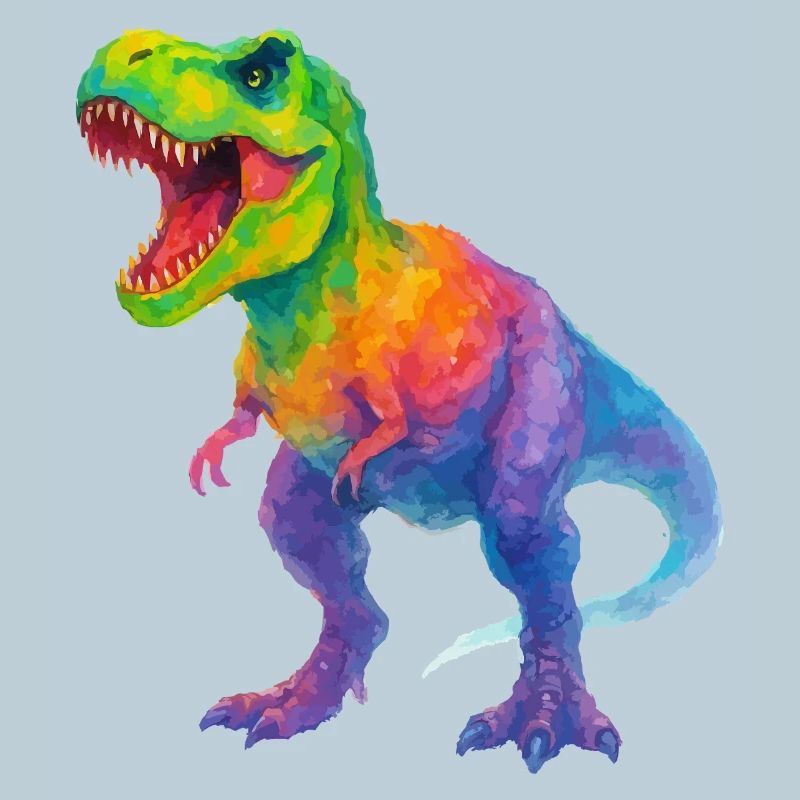 Colorful Gradient Dinosaur