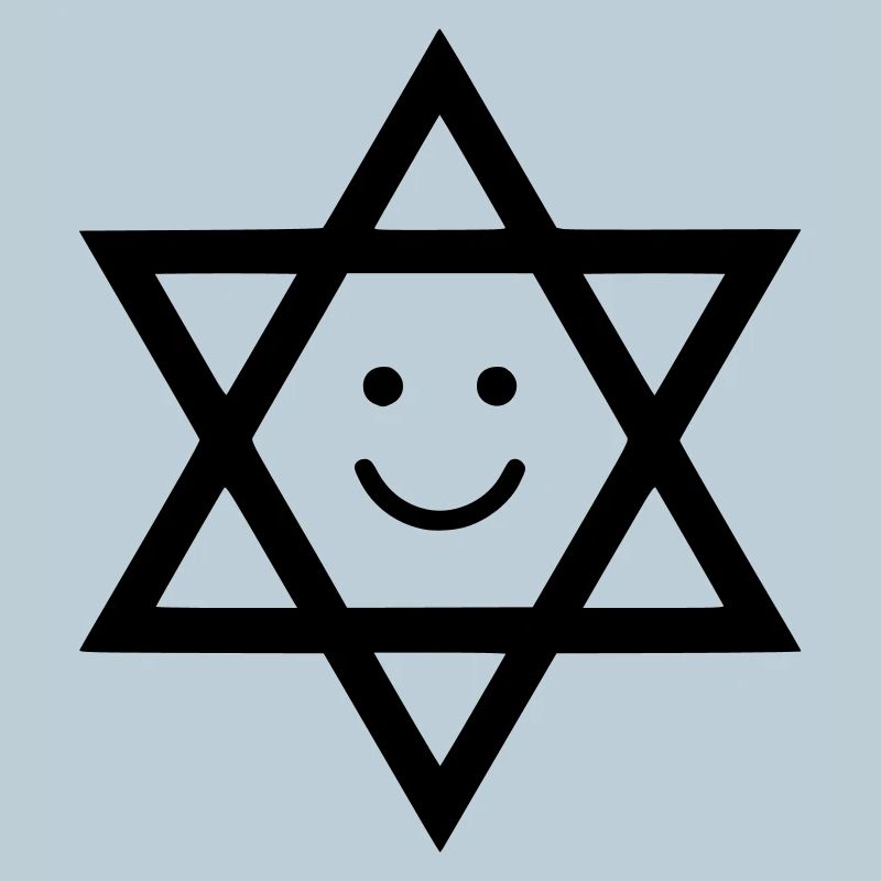 Lustiger Davidstern mit Smiley Gesicht