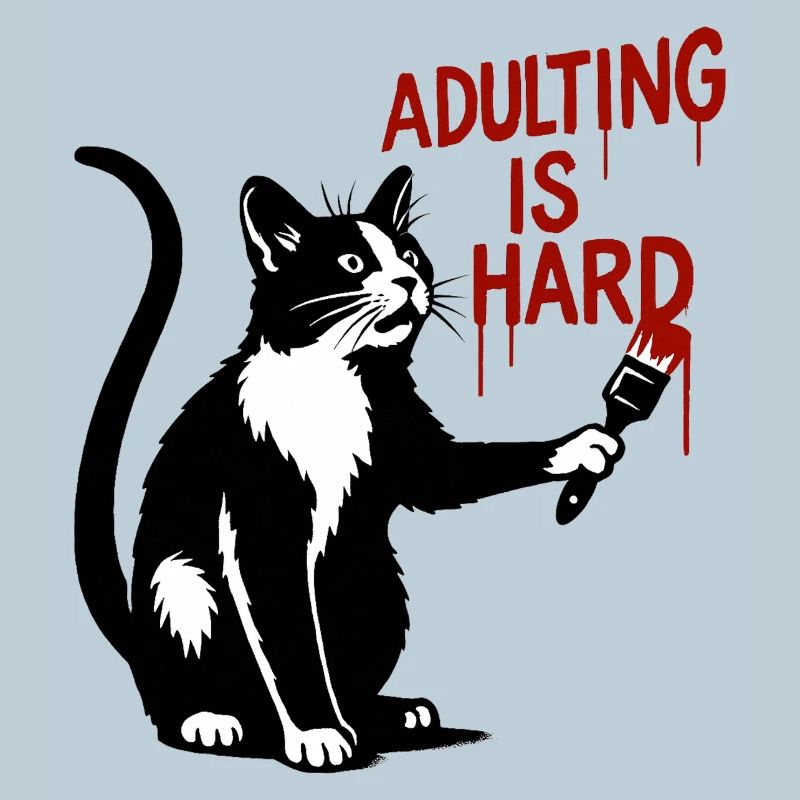 Cat paints growing up