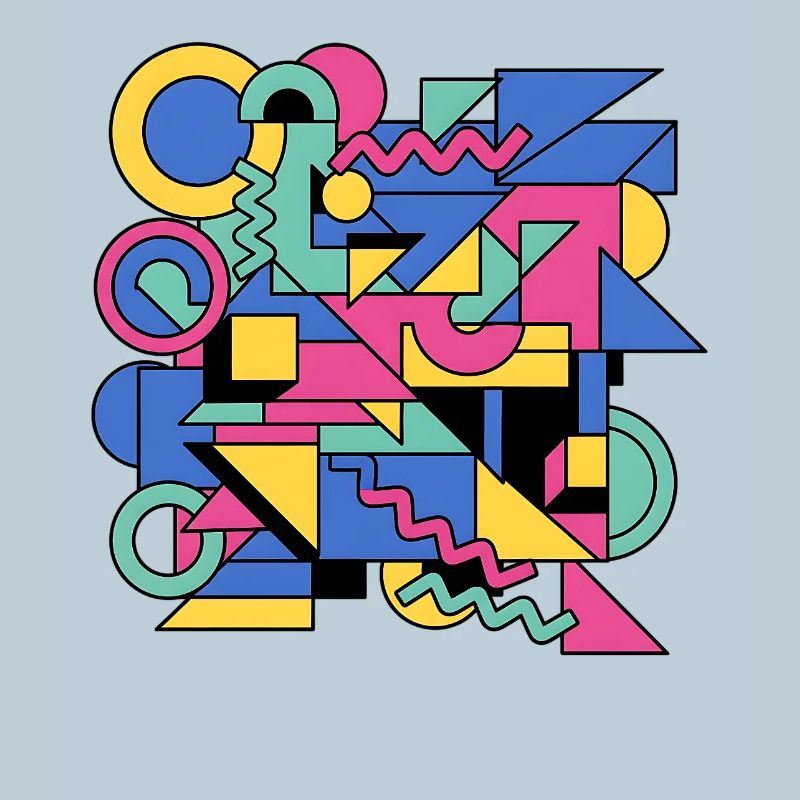 Jeu de couleurs de la géométrie de Memphis