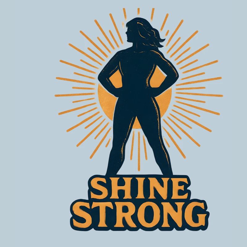 Shine Strong Silhouette Sun Rays