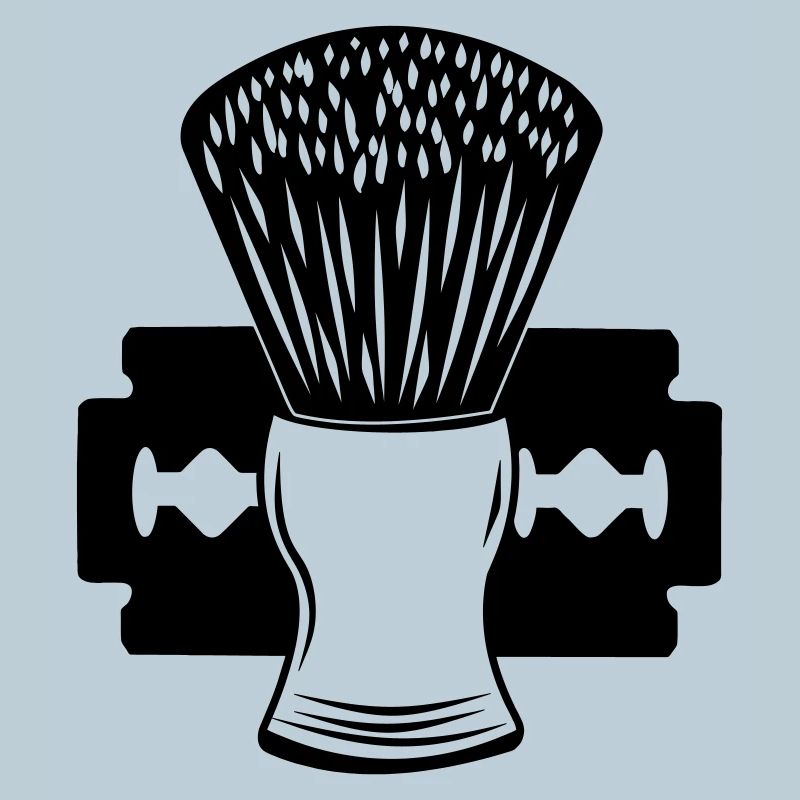 Razor and shaving brush