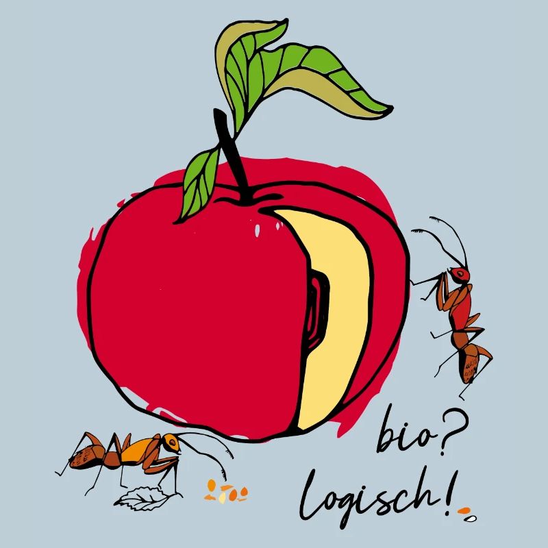 Bio, pomme aux fourmis