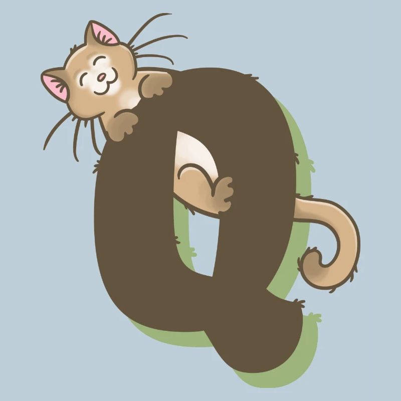 Katze Buchstabe Q