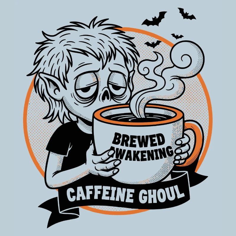 Haunted Coffee Mug Illustration