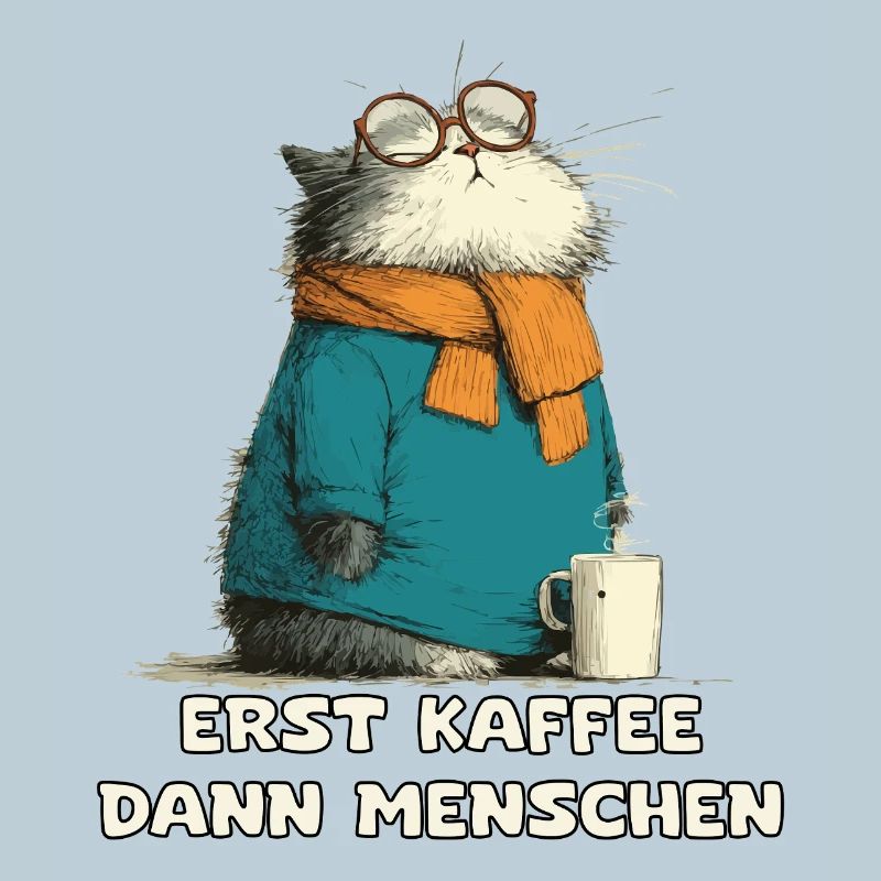 Erst Kaffee Dann Menschen Katze