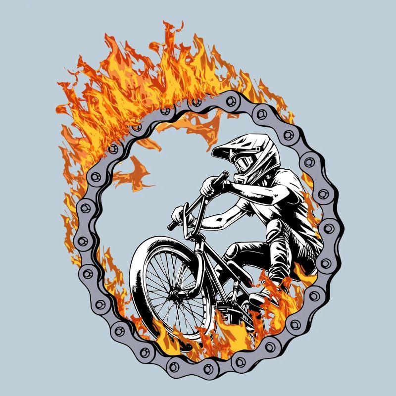 BMX Rider Fire Ring